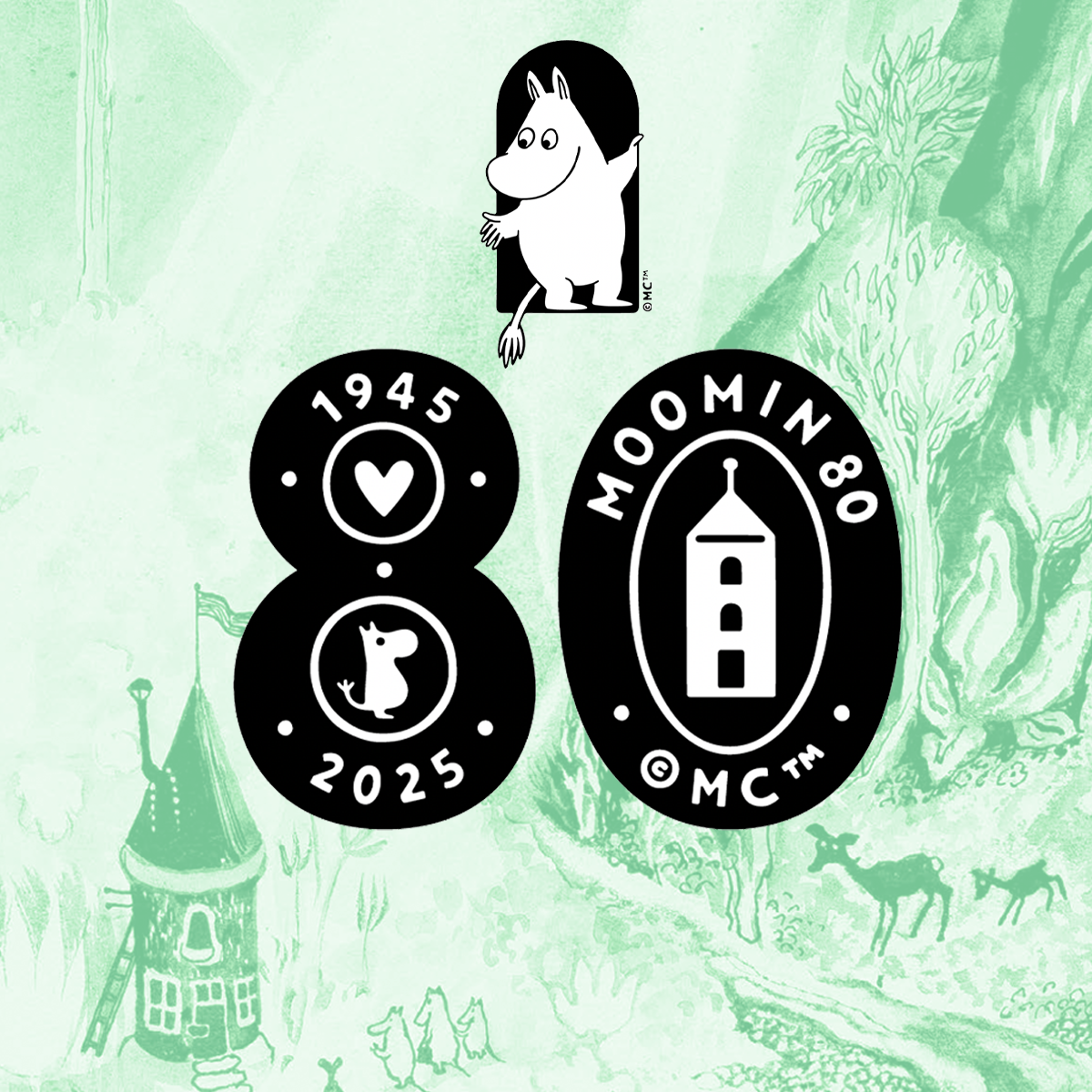 Die moomins feiern 80 jahre jahrestag mit dem motto the door is